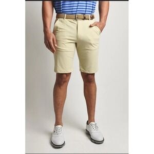 Greyson Montauk Shorts Mens 32 Yellow Performance Stretch Golf‎ Activewear Chino